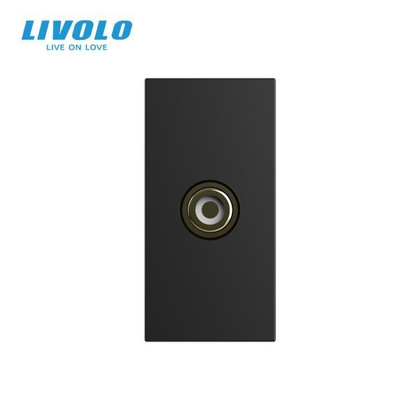 Механізм розетка RCA відео Livolo чорний (VL-FCVD-1BP) VL-C7-1VD-11 фото