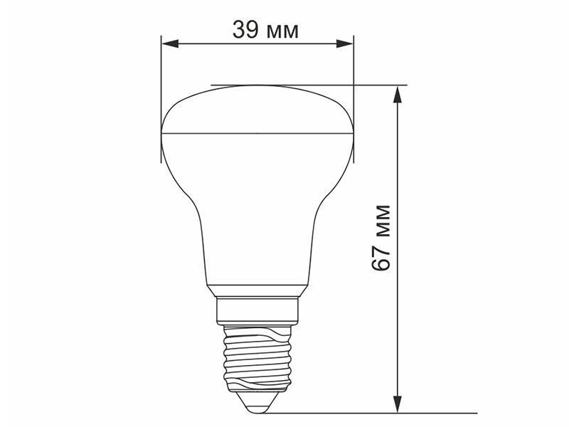 Світлодіодна лампа R39e 4W E14 4100K 220V (VL-R39e-04144) VIDEX 7861 фото