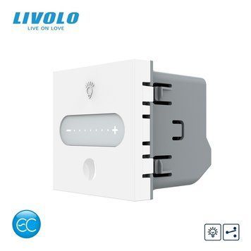Умный механизм сенсорный проходной/перекрестный EC диммер Livolo белый (VL-FC1SDZ2-2WP) VL-FC1SDZ2-2IP фото