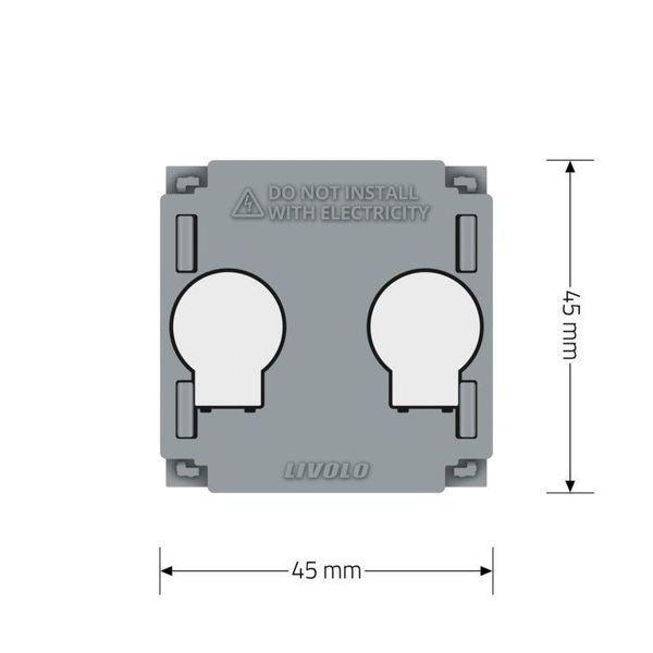 Умный механизм сенсорный ZigBee выключатель 2 сенсора Livolo (VL-FC2Z-2G) VL-C702Z фото
