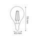 Лампа светодиодная "FILAMENT BALL-6" 6W 2700К E14 001-089-0006-010 фото 2