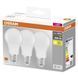 Osram Набір ламп 3шт LED E27 8.5Вт 2700К 806Лм A60 4099854046797 фото 1