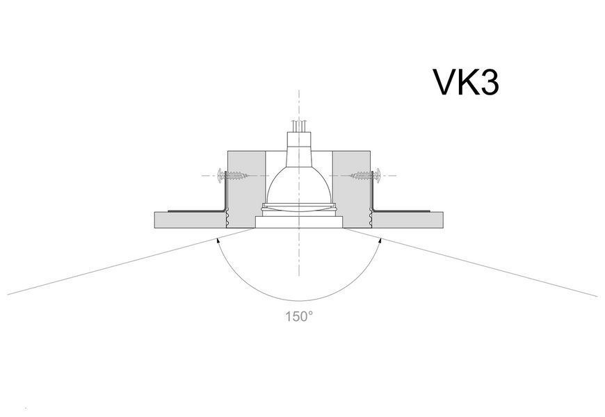 Гіпсовий світильникPromin BLITZ S 100mm МГВ-90mm білий Blitz S Blitz S фото