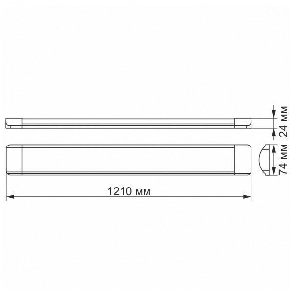 LED світильник лінійний VIDEX 36W 1,2М 4100K 25145 фото