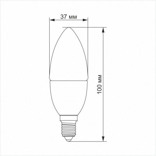 LED лампа TITANUM C37 6W E14 4100K 24997 фото