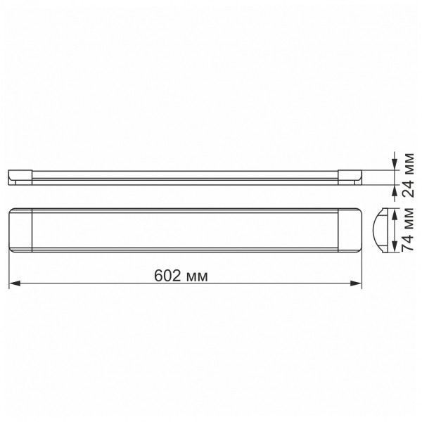 LED світильник лінійний VIDEX 18W 0,6М 5000K 24358 фото