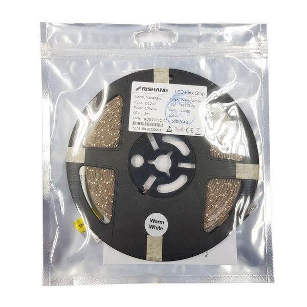 Led стрічка Rishang 2014-98-IP20-WW-4-24 RD0498VC 2700K 24V 6,7W/m 540lm/m 10902 5 метрів 10902_S фото