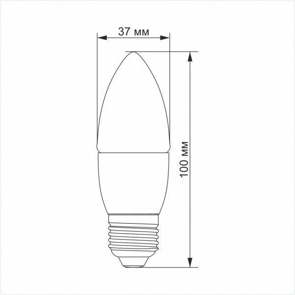LED лампа TITANUM C37 6W E27 4100K 24998 фото