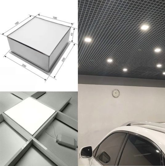 LED cветильник Грильято Svitlodar 30Вт 4000К ячейка потолка 200х200мм внурти 190х190мм LCD30Вт-190 LCD30Вт-190 фото