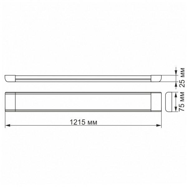 LED светильник линейный VIDEX 54W 1,2М 5000K 25535 фото