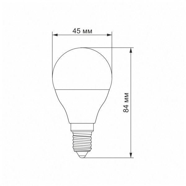 LED лампа TITANUM G45 6W E14 3000K 25680 фото