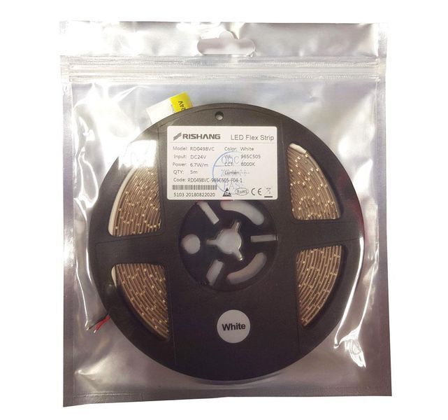 Led стрічка Rishang 2014-98-IP20-CWd-4-24 RD0498VC 6500K 24V 6,7W/m 580lm/m 10904 5 метрів 10904_S фото