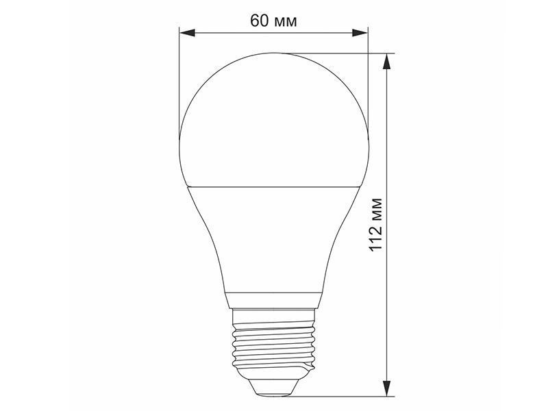 Светодиодная лампа A60e 8W E27 3000K 220V (VL-A60e-08273) VIDEX 7837 фото