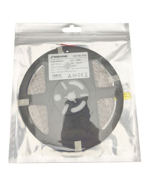 Led стрічка Rishang 2014-126-IP20-WW-4-24 RD04C6VC 3000K CRI90 24V 8,6W/m 710lm/m 16161 5 метрів 16161_S фото