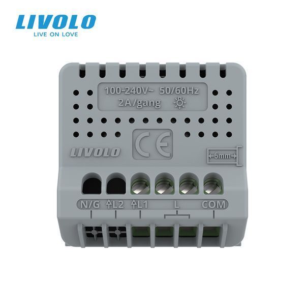 Механизм сенсорный проходной/перекрестный выключатель Sense 1 сенсор Livolo белый (VL-FC1S-2WP) 782000319 фото