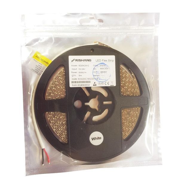 Led стрічка Rishang 2014-126-IP20-CWd-4-24 RD04C6VC 6500K 24V 8,6W/m 825lm/m 10907 5 метрів 10907_S фото