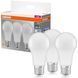 Osram Набор ламп 3шт LED E27 13Вт 4000К 1520Лм A60 4058075819559 фото 2