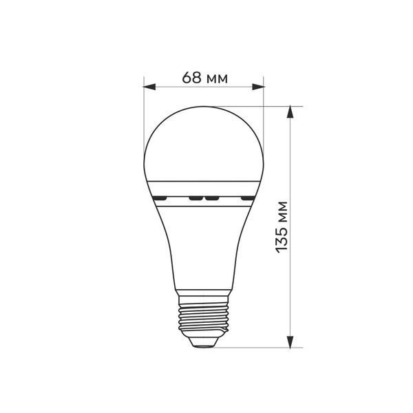 Світлодіодна лампа акумуляторна А68 10w E27 4000K 220V (TL-EMA68-10274) TITANUM 6154 фото