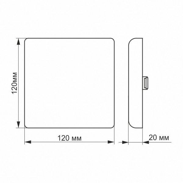 LED светильник безрамочный квадратный VIDEX 15 W 4100 K 25142 фото