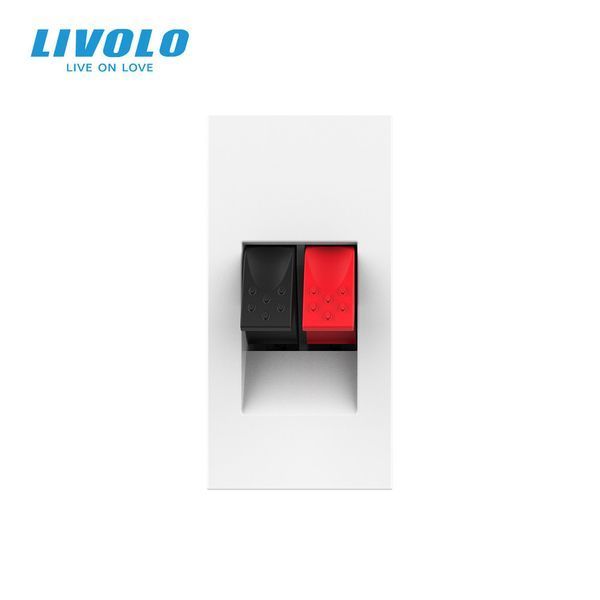 Механізм розетка Hi-Fi аудіо Livolo білий (VL-FCSD-1WPS01) VL-FCSD-1IPS01 фото