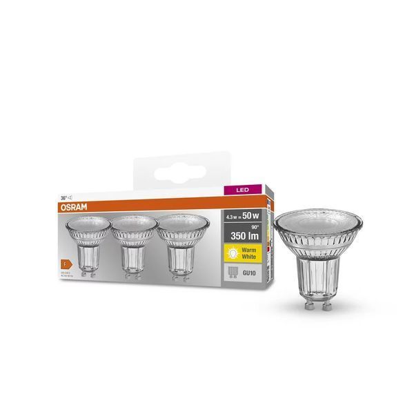 Osram Набір ламп 3шт LED GU10 4.3Вт 2700К 350Лм PAR16 4058075818392 фото