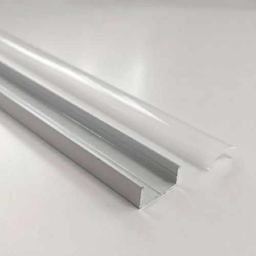 LED-Профиль белый ПФ-18 белый 6х15мм 2метра накладной анодированный + РАССЕИВАТЕЛЬ матовый 1022455 1022455 фото