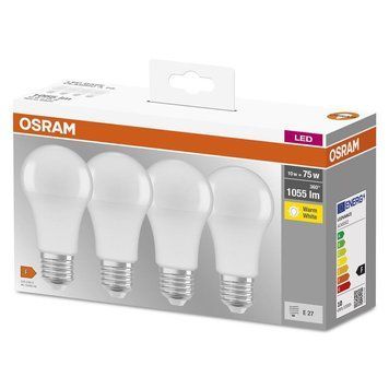 Osram Набір ламп 4шт LED E27 10Вт 2700К 1055Лм A60 4058075184992 фото