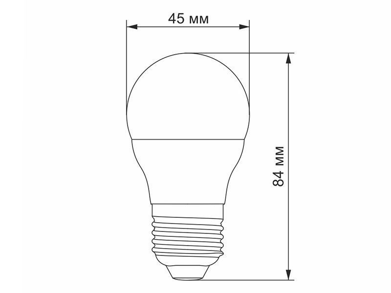 Светодиодная лампа G45e 7W E27 3000K 220V (VL-G45e-07273) VIDEX 7844 фото