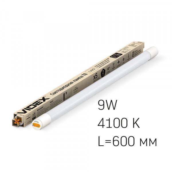 LED лампа VIDEX T8b 9W 0.6M 4100K матова 23485 фото