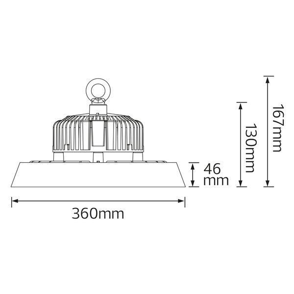 Світильник світлодіодний для високих стель LED "HERKUL-200" 200 W 063-009-0200-010 фото