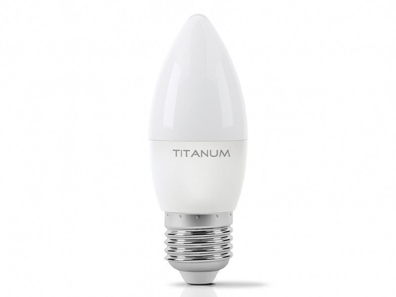 Світлодіодна лампа C37 6W E27 4100K 220V TITANUM 7369 фото