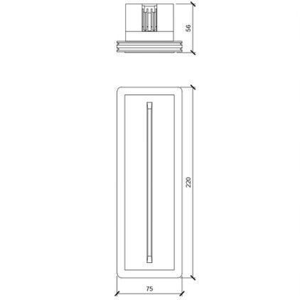 Гипсовый светильник Promin VL1 235x75x56 МГВ- 80mm белый VL1 VL1 фото