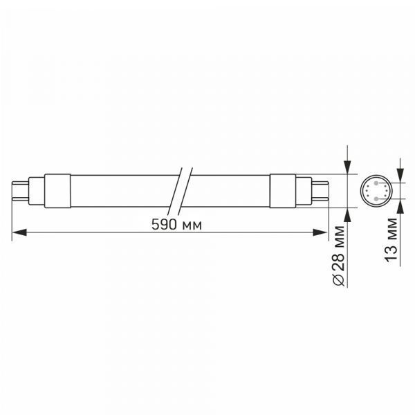 LED FITO лампа VIDEX T8F 9W 0.6M 26999 фото