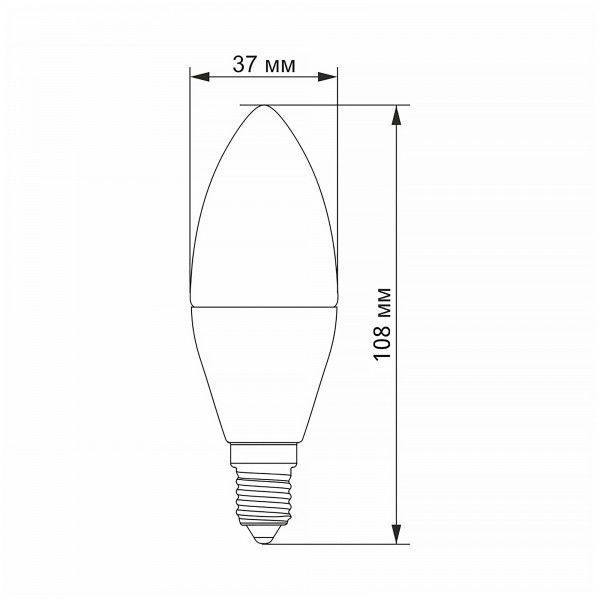 LED лампа VIDEX C37h 6W E14 4100K 28599 фото