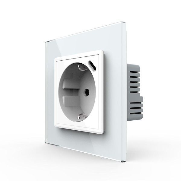 Електрична розетка з USB Type-C Power Delivery 18 Вт Livolo білий (VL-C7CTF16A.UC18W-2WP) VL-C7CTF16A.UC18W-2AP фото