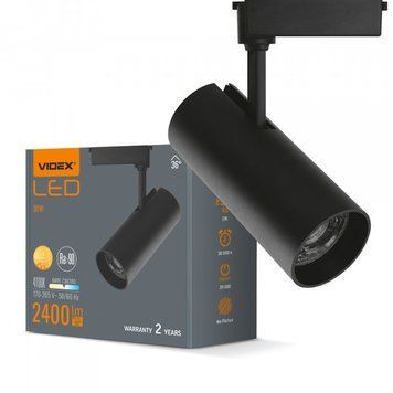 LED светильник трековый VIDEX 30W 4100K черный 25913 фото