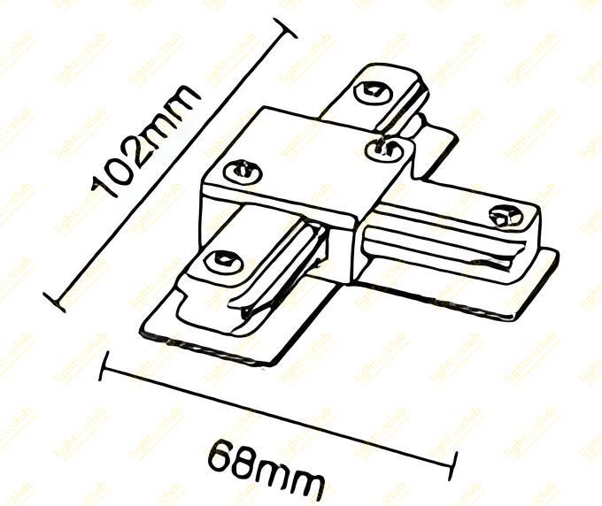 Коннектор T-образный для 1фазного шинопровода 220V белый tr8308-WHT-1 tr8308-WHT-1 фото