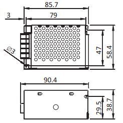 Источник питания 24V 36w ІР20 3A 85*58*38mm негерметичный JINBO 10731 LC36-10731 фото