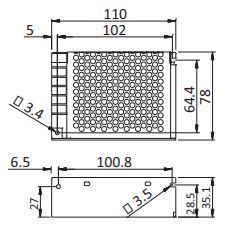 Источник питания 24V 100w ІР20 4.17A 110*78*35mm негерметичный JINBO 15325 LC100-15325 фото