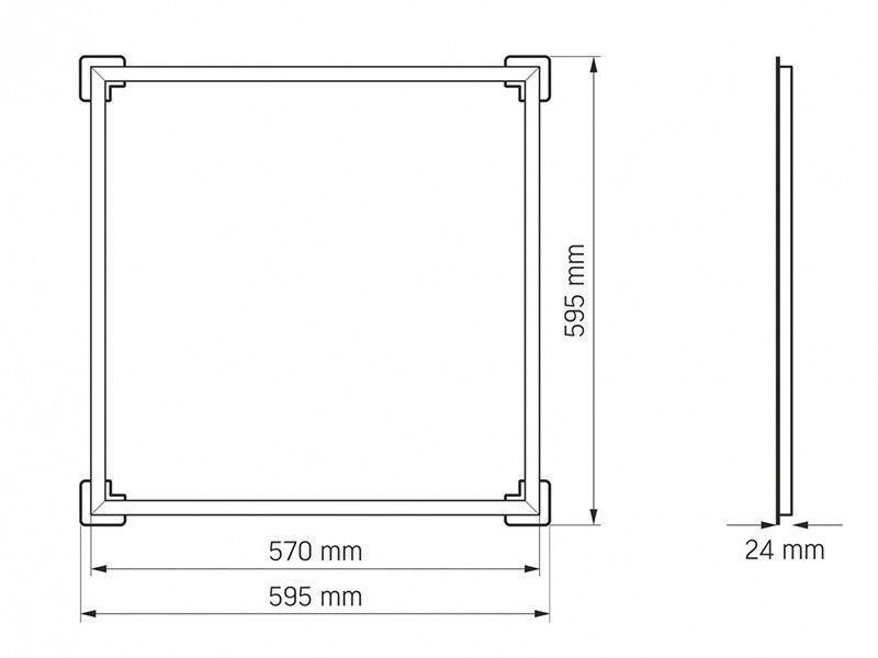 Світлодіодна панель розбірна 40W 5000K VL-PAU405W ART VIDEX 7350 фото