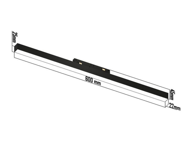 Магнитный трековый светильник ssb-light zigbee 20Вт 4000К 600mm 48V линейный черный LTRzigbee-MS20-600-in LTRzigbee-MS20-600-in фото