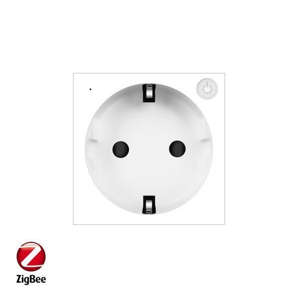 Розумний механізм розетка ZigBee з заземленням Livolo білий (VL-FCTC16AZ-2WP) 784000815 фото