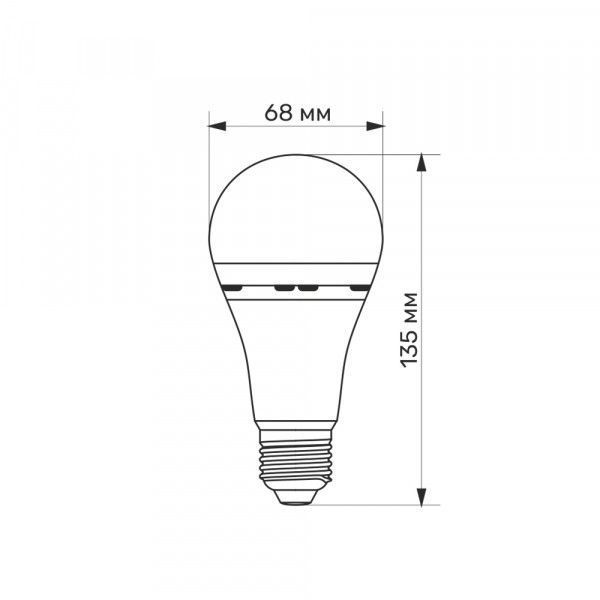 LED лампа акумуляторна TITANUM A68 10W E27 4000K 220V 27383 фото