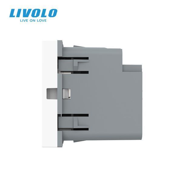 Механизм розетка USB-A и USB-C с Power Delivery 36W Livolo белый (VL-FCUA18W.UC18W-2WP) VL-FCUA18W.UC18W-2IP фото