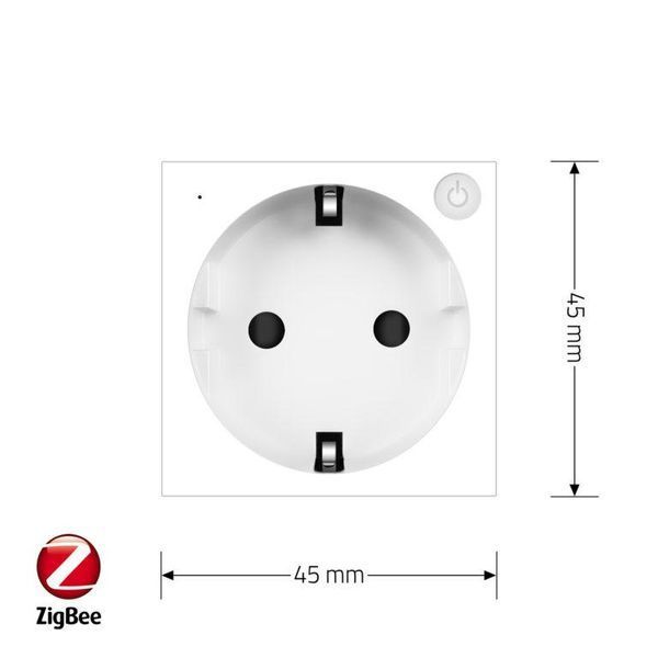 Розумний механізм розетка ZigBee з заземленням Livolo білий (VL-FCTC16AZ-2WP) 784000815 фото