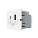 Механизм розетка USB-A и USB-C с Power Delivery 36W Livolo белый (VL-FCUA18W.UC18W-2WP) VL-FCUA18W.UC18W-2IP фото 2