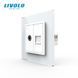 Розетка комп'ютерна RJ-45 і ТБ розетка Livolo білий скло (VL-C791VC-11) VL-C791VC-12 фото 1