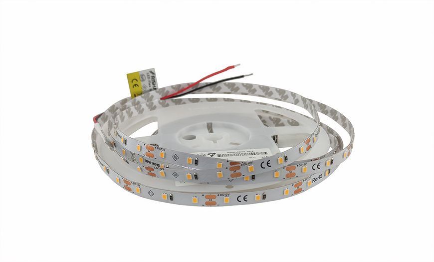 Led лента Rishang 2835-60-IP20-WW-8-12 RV0860TA-A 3000K 12V 4,8W/m 523lm/m 19452 19452_S фото