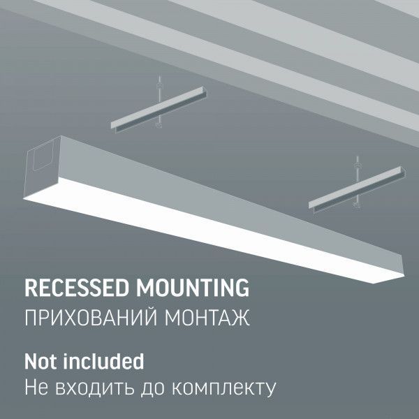 LED світильник лінійний VIDEX BN03 30W 0.6М 5000K 220V Black 28532 фото