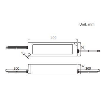 Блок живлення 24V 100w ІР67 4.17A 190*52*37mm JINBO герметичний 15299 LC100-15299 фото